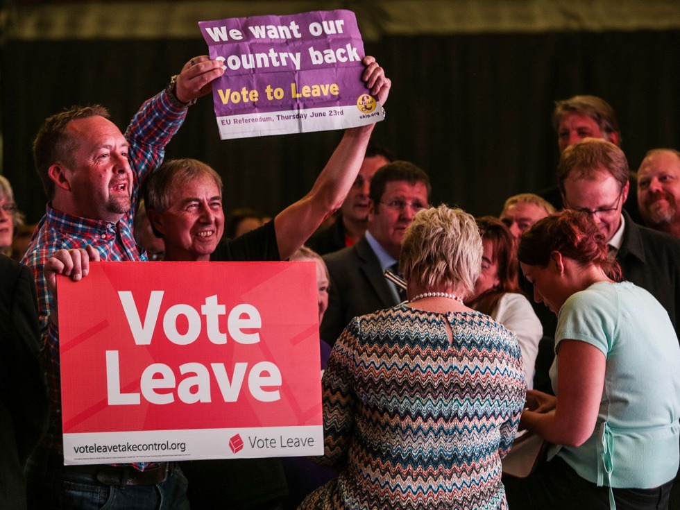 脱欧阵营赢庆祝脱欧成功 脱欧阵营赢庆祝脱欧成功