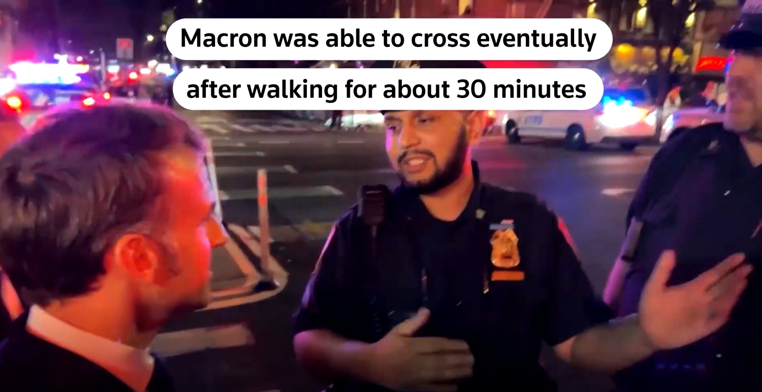 马克龙被美国总统车队阻拦后致电特朗普